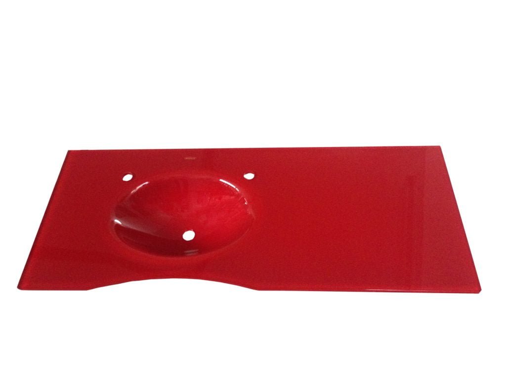 K019 KİRMİZİ KUAFOR CAM LAVABO